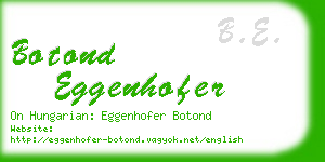 botond eggenhofer business card